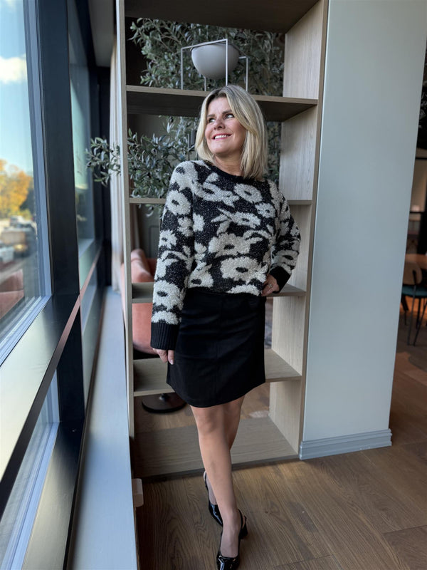 PANTEA PULLOVER Sort Glitter