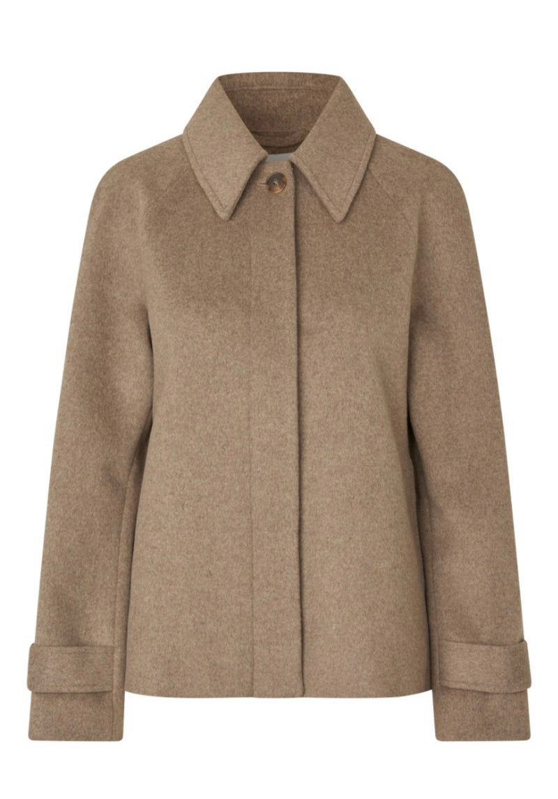 TARY Short Kåpe Mørk Beige