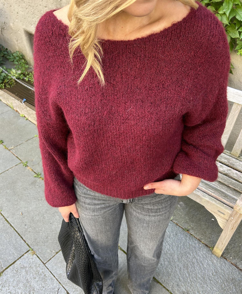 MARLEY KNIT PULLOVER Vinrød