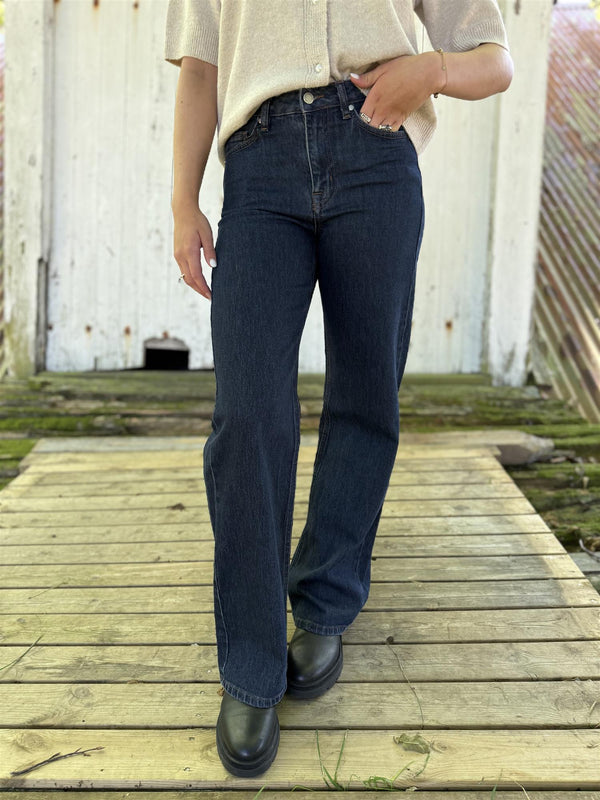The Louis 139 High Wide Mørk Jeansblå
