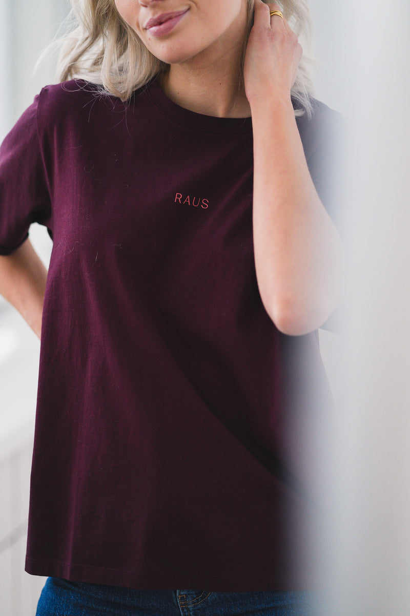 LINN LOGO TEE Burgunder