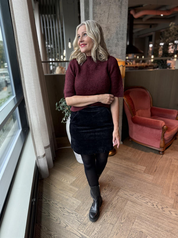 Clara crew-m Burgunder Merlert