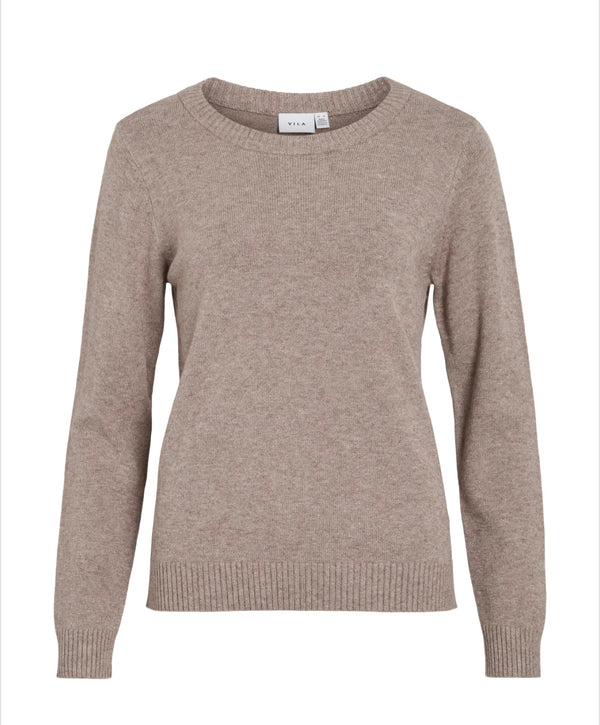 Viril O-neck L/S Knit Top Mullvarp