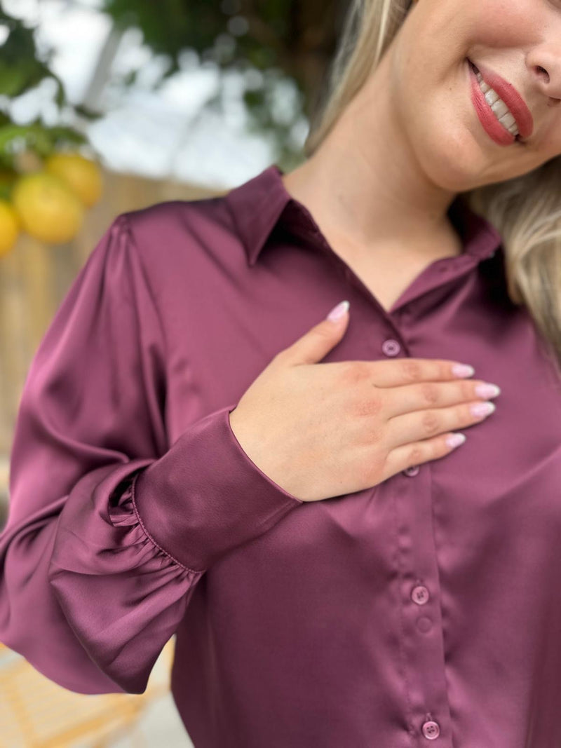 Vienna Ravenna Balloon Shirt Burgunder