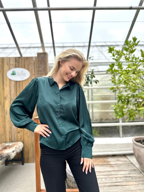 Vienna Ravenna Balloon Shirt Flaskegrønn