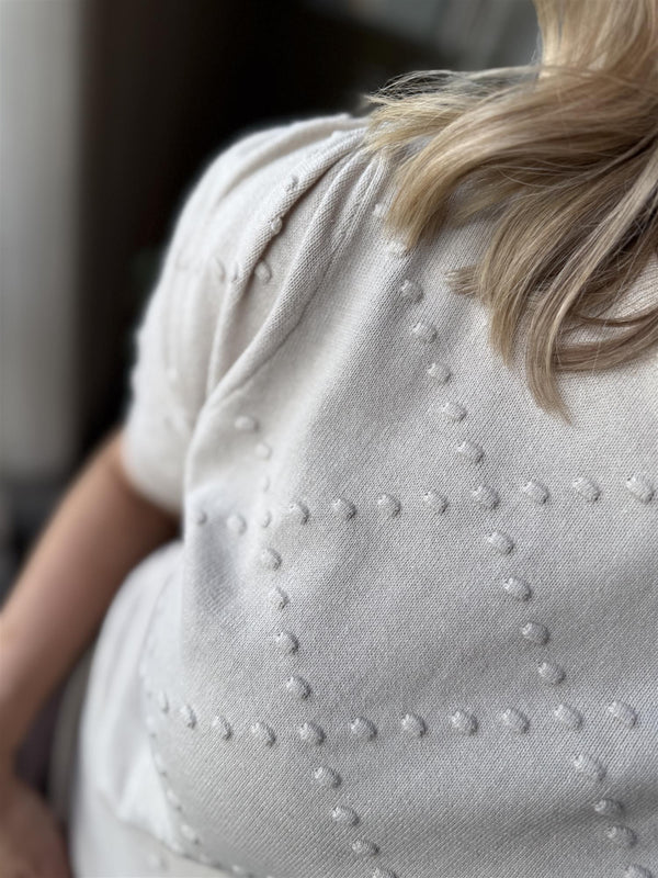 Dodo pullover kort arm Lys Beige