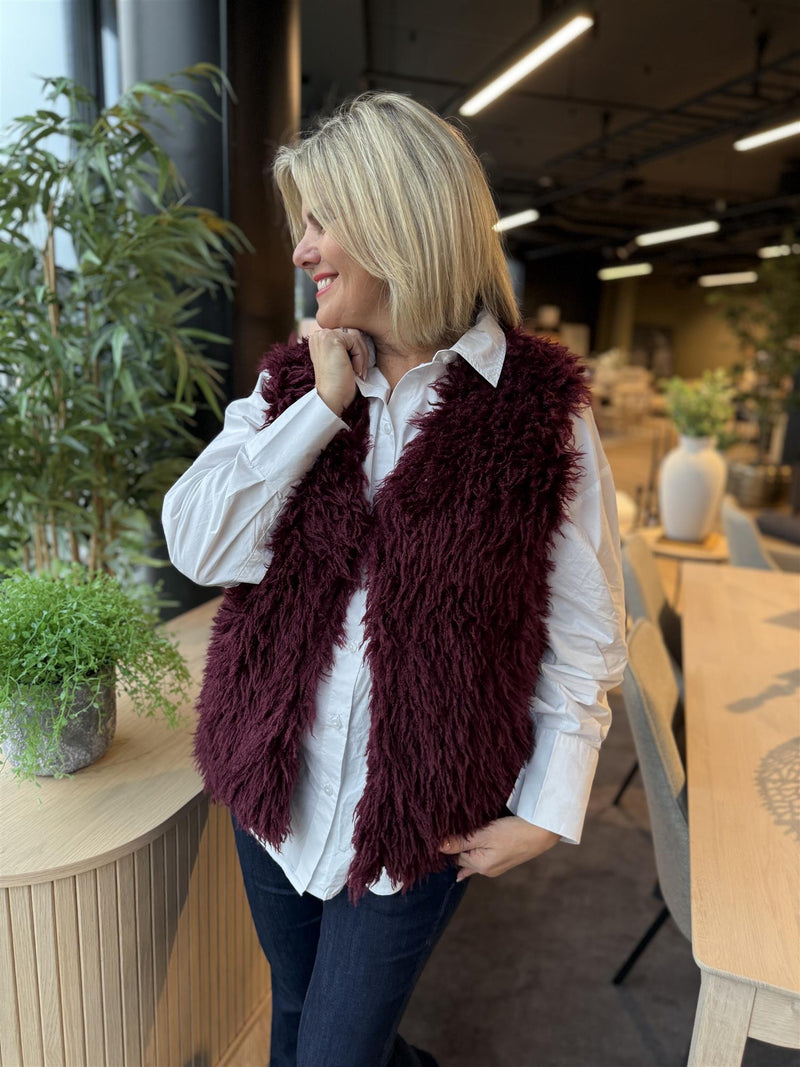 FINE WAISTCOAT Burgunder