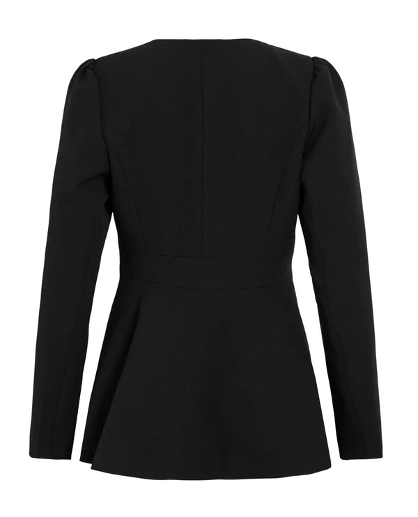 Rasa l/s sinched waist blazer Svart