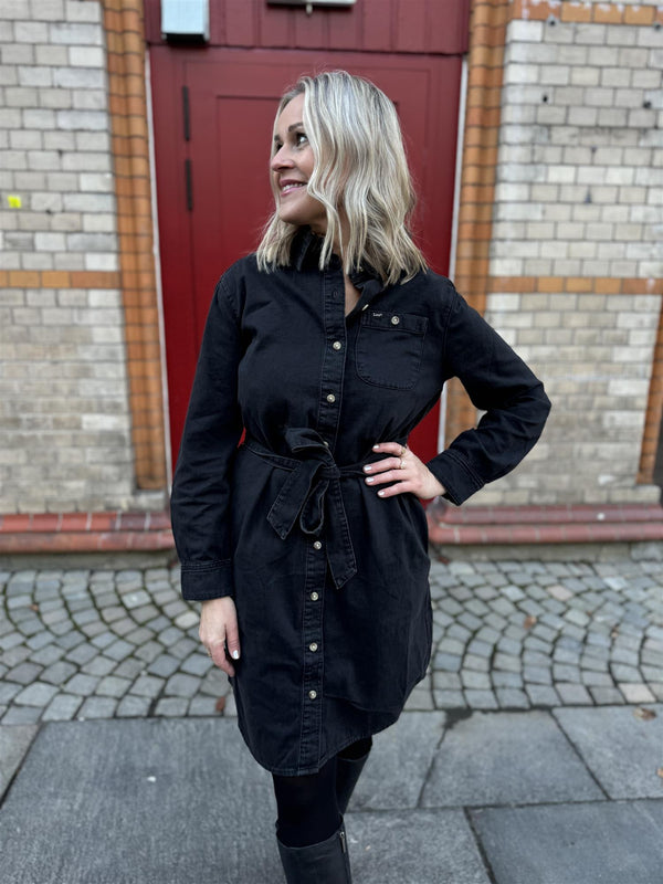 All purpose shirt dress Gråsort