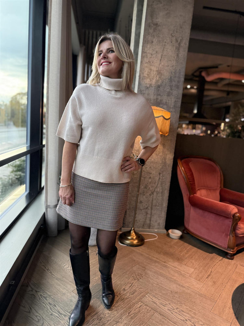 Emilia 2/4 Wool Knit Pullover Lys Beige