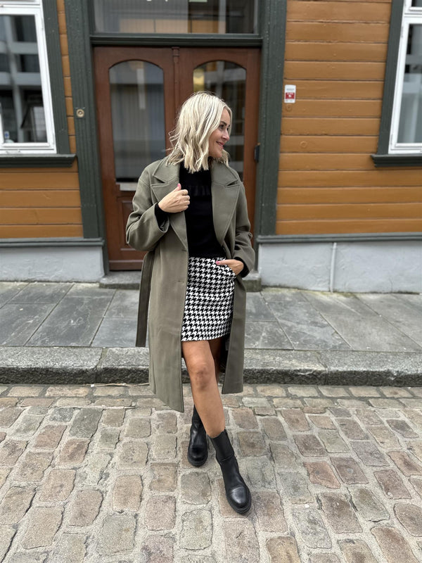 Vipoko long coat Olivengrønn