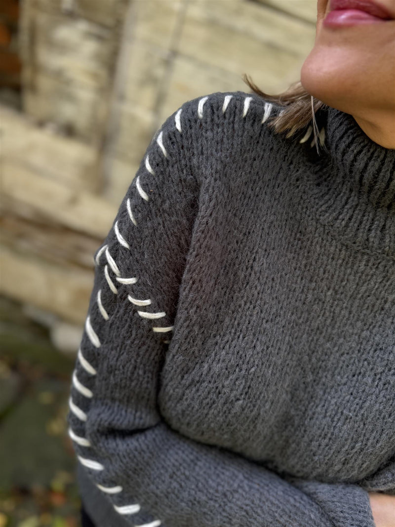 Vichoca Knit Pullover Mørkegrå