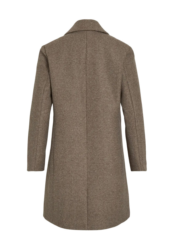 CLAUDIA BUTTON COAT Brun Melert