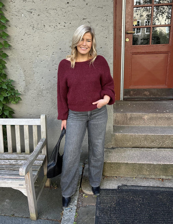 MARLEY KNIT PULLOVER Vinrød