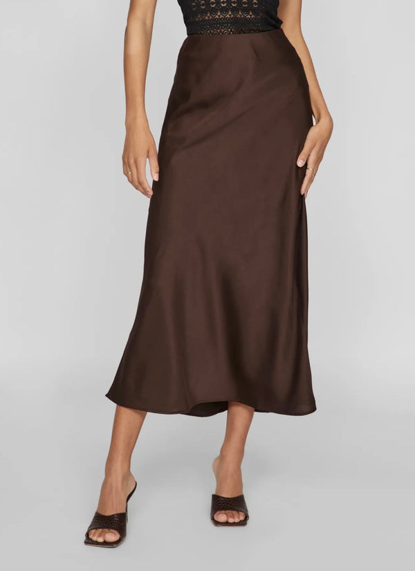 Ellette hw midi skirt Brun