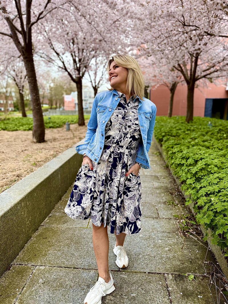 Natalina Arjana Short Dress Mørkeblå