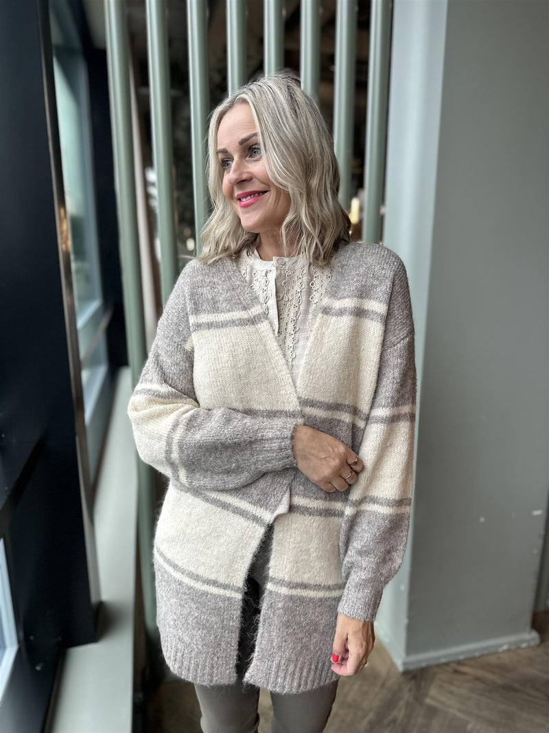 LOUISA CARDIGAN Beige Striper