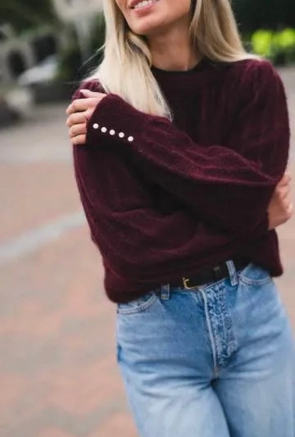 AMALIE PULLOVER Burgunder