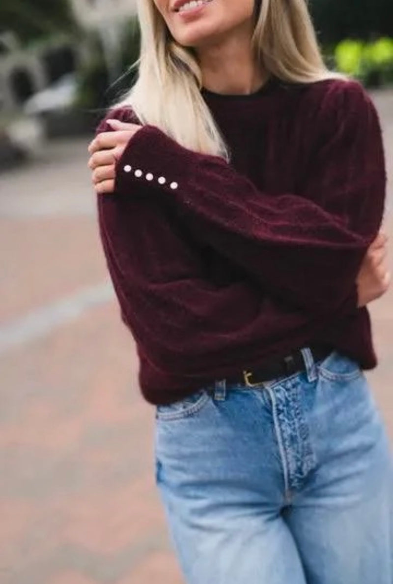 AMALIE PULLOVER Burgunder