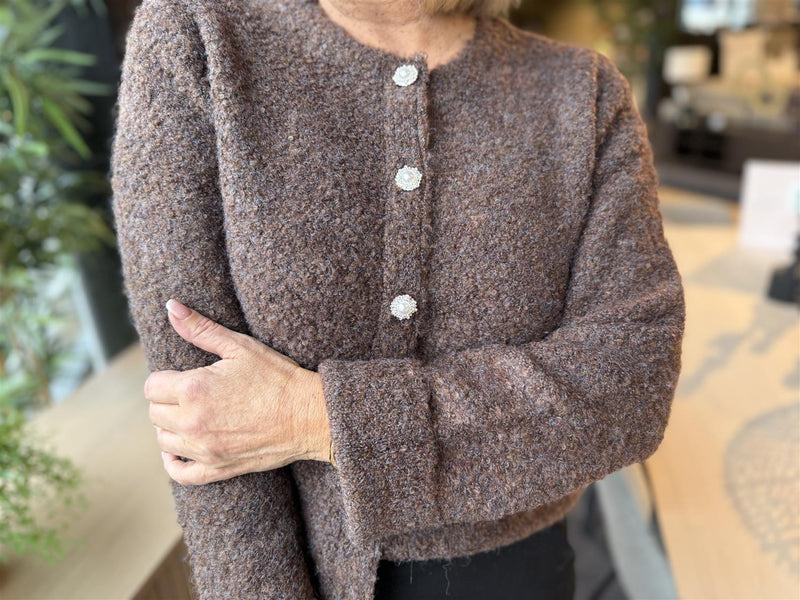 Plyra Knit Cardigan Brun