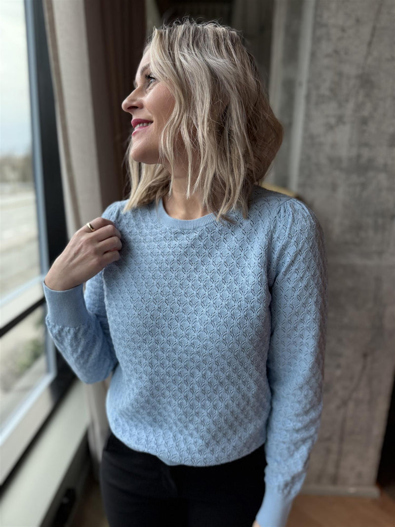 DODO-POINTELLE PULLOVER Lyseblå