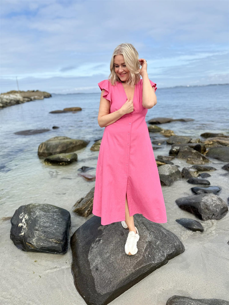 NELO MIDI DRESS Rosa
