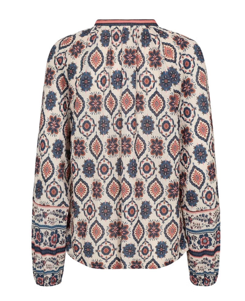 Nomes blouse Beige Med Mønster