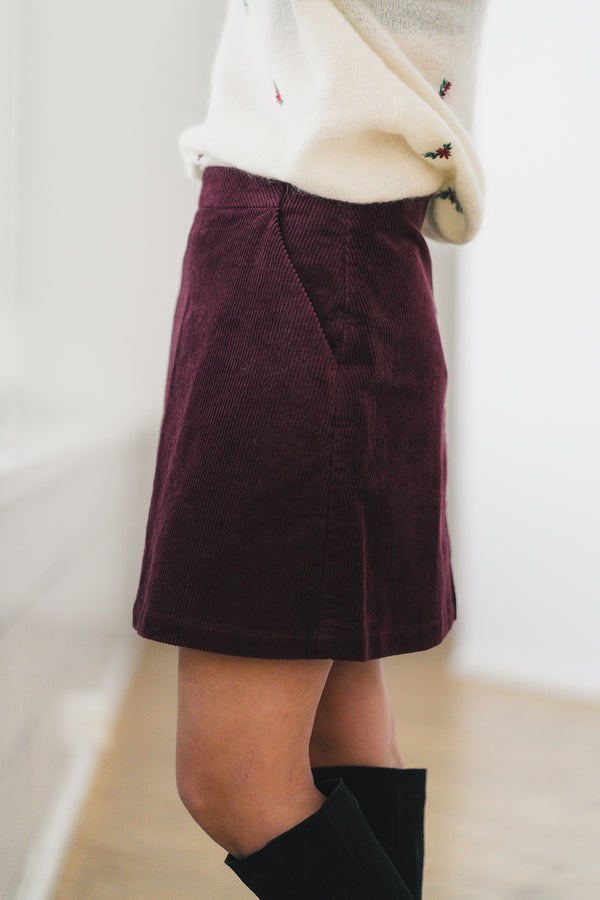 Ella hw skirt Burgunder