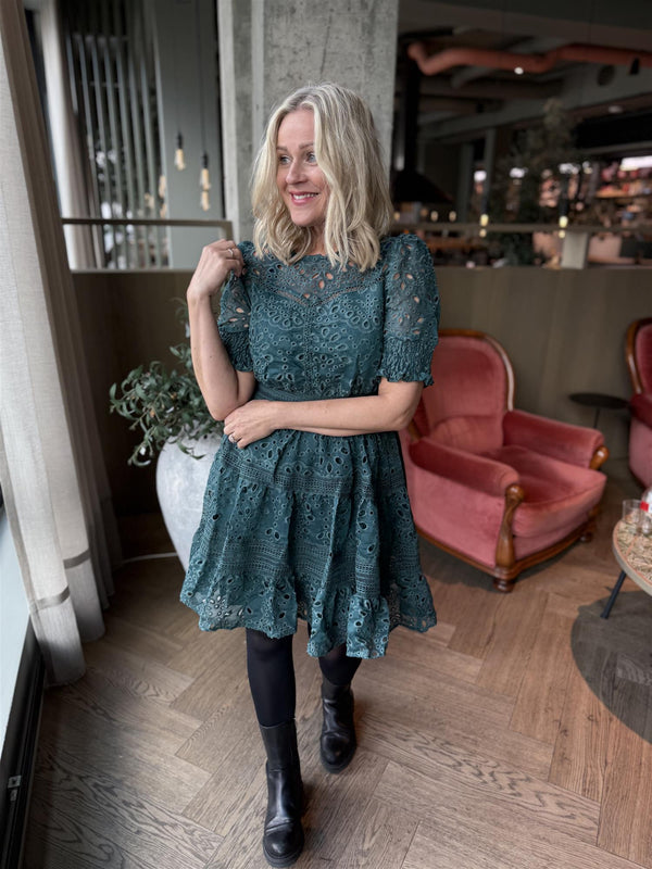 Eloise Lace Flaskegrønn