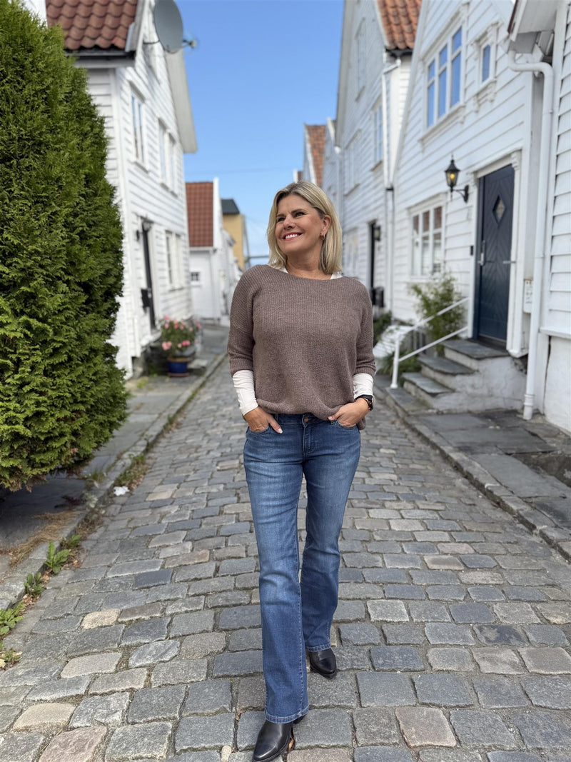 LOW RISE BOLD BOOT Jeansblå