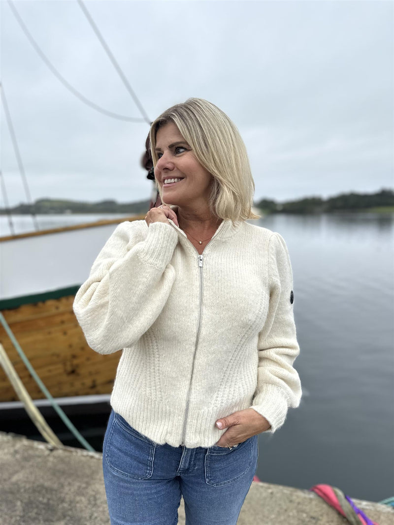 CARDIGAN MED GLIDELÅS Off-White