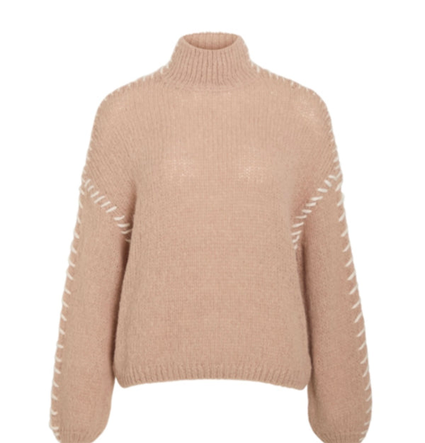 Vichoca Knit Pullover Beige