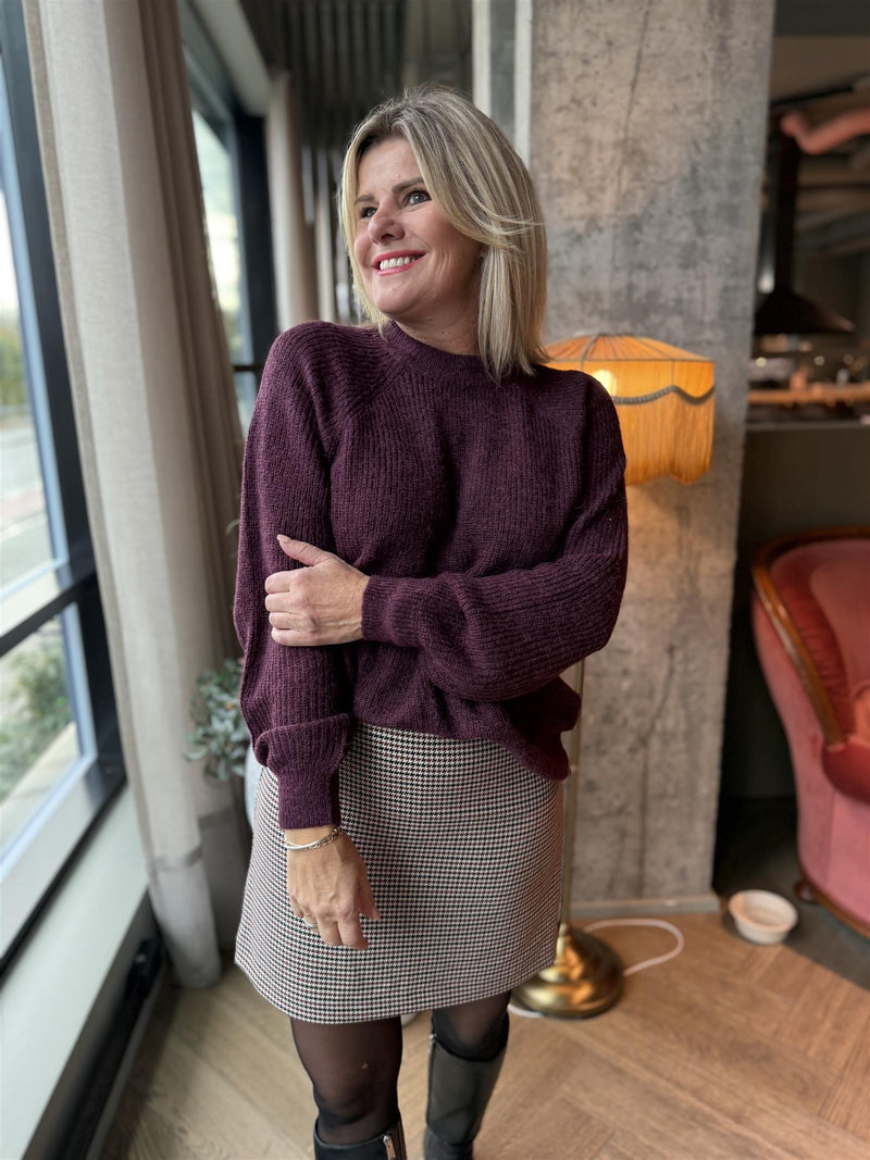 Tuesday Raglan Pullover Vinrød