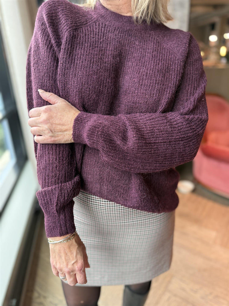 Tuesday Raglan Pullover Vinrød