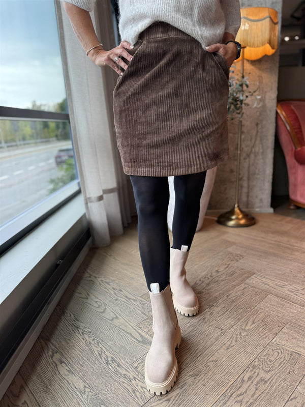 Floriana HW Skirt Brun