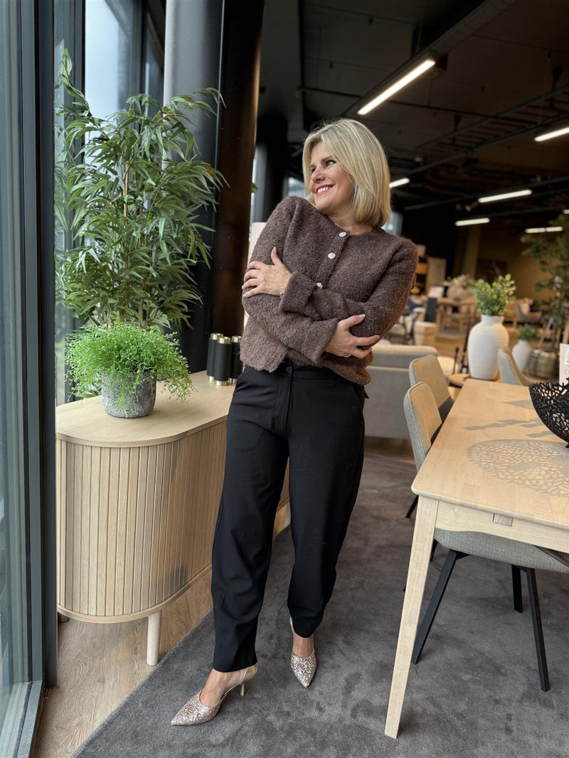 Plyra Knit Cardigan Brun