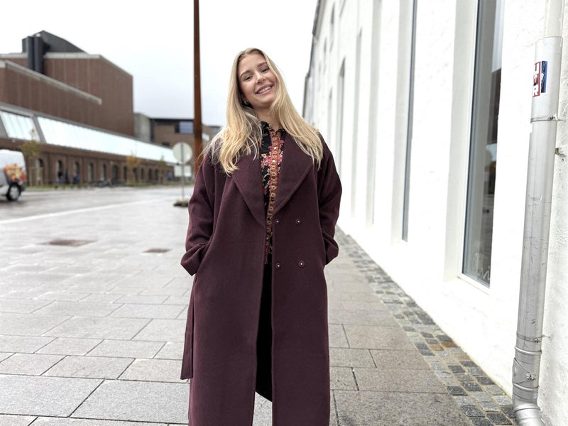 FLIKKA LONG  JACKET Burgunder