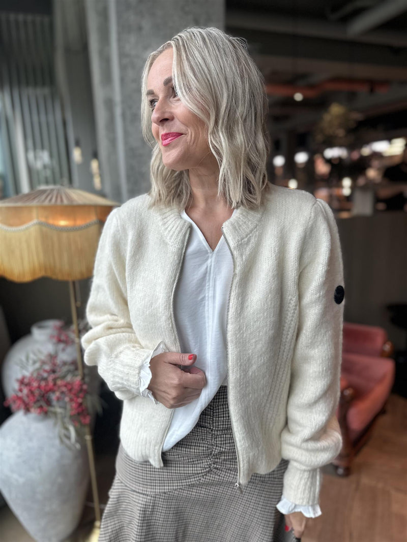 CARDIGAN MED GLIDELÅS Off-White