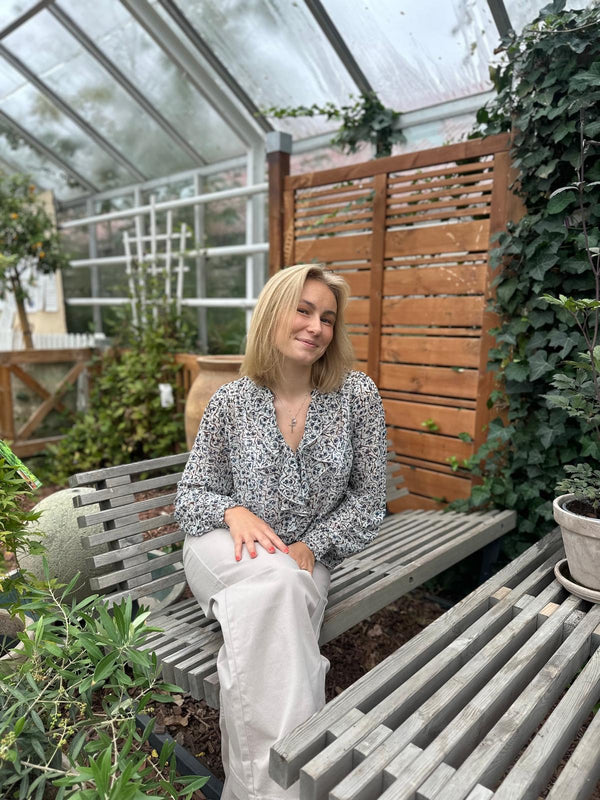 Sus blouse Beige Med Mønster