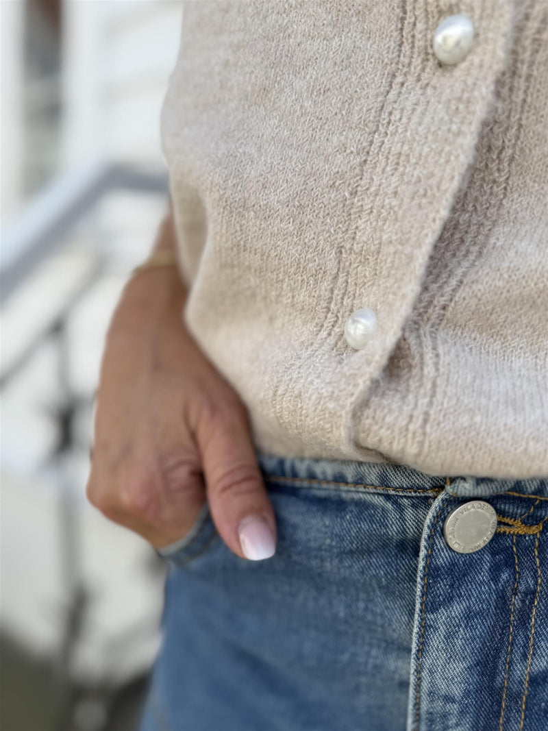 VISEBORA KNIT CARDIGAN Beige