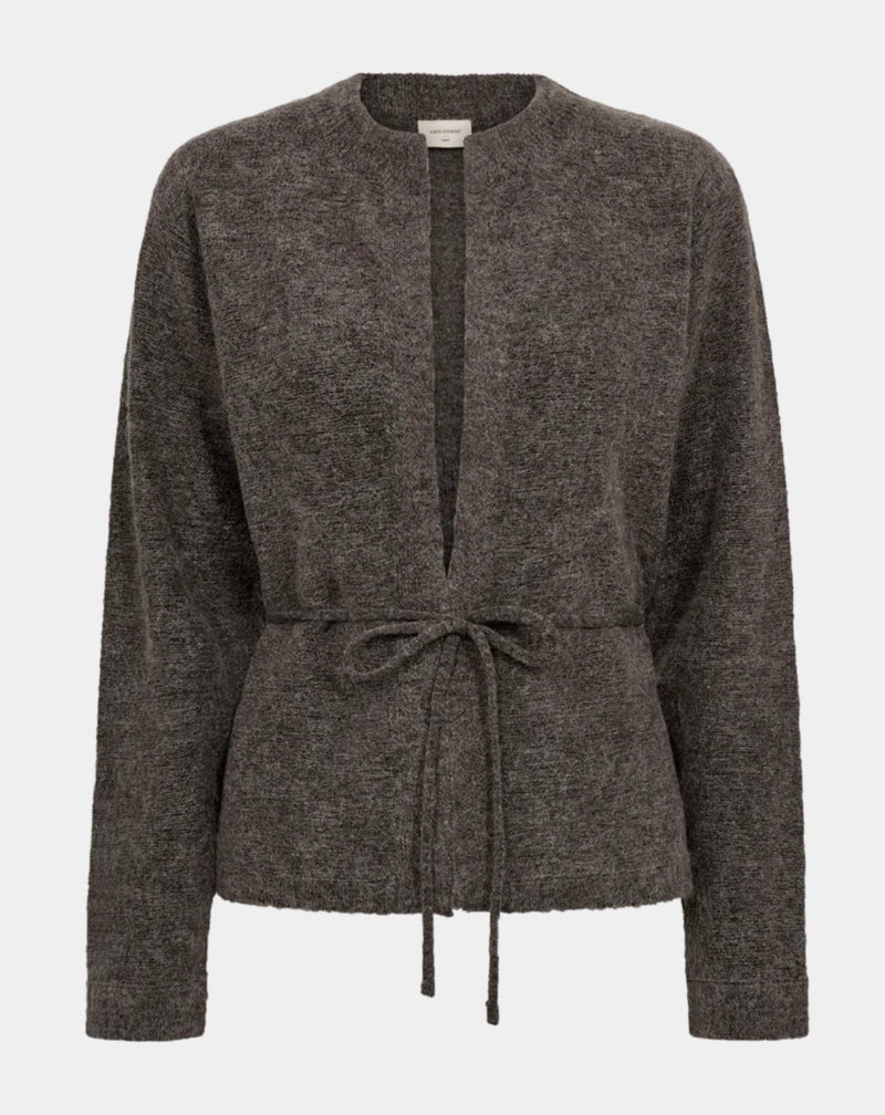 Moto cardigan Brun Melert