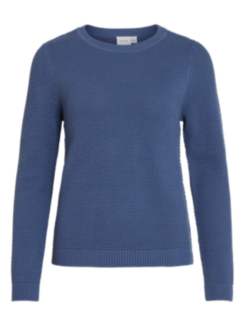 Vidalo O-neck Knit top Dueblå