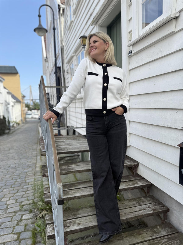 Agathe jakke Hvit Og Svart
