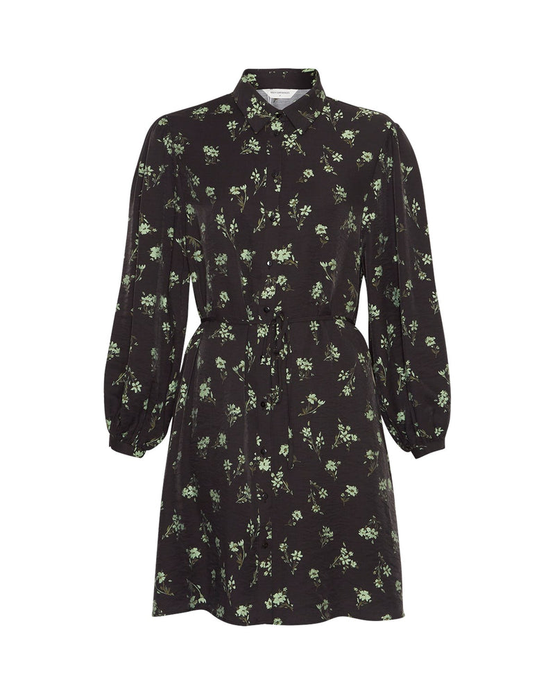 JUSTINE KARALYNN SHIRT DRESS Sort M Blomsterprint