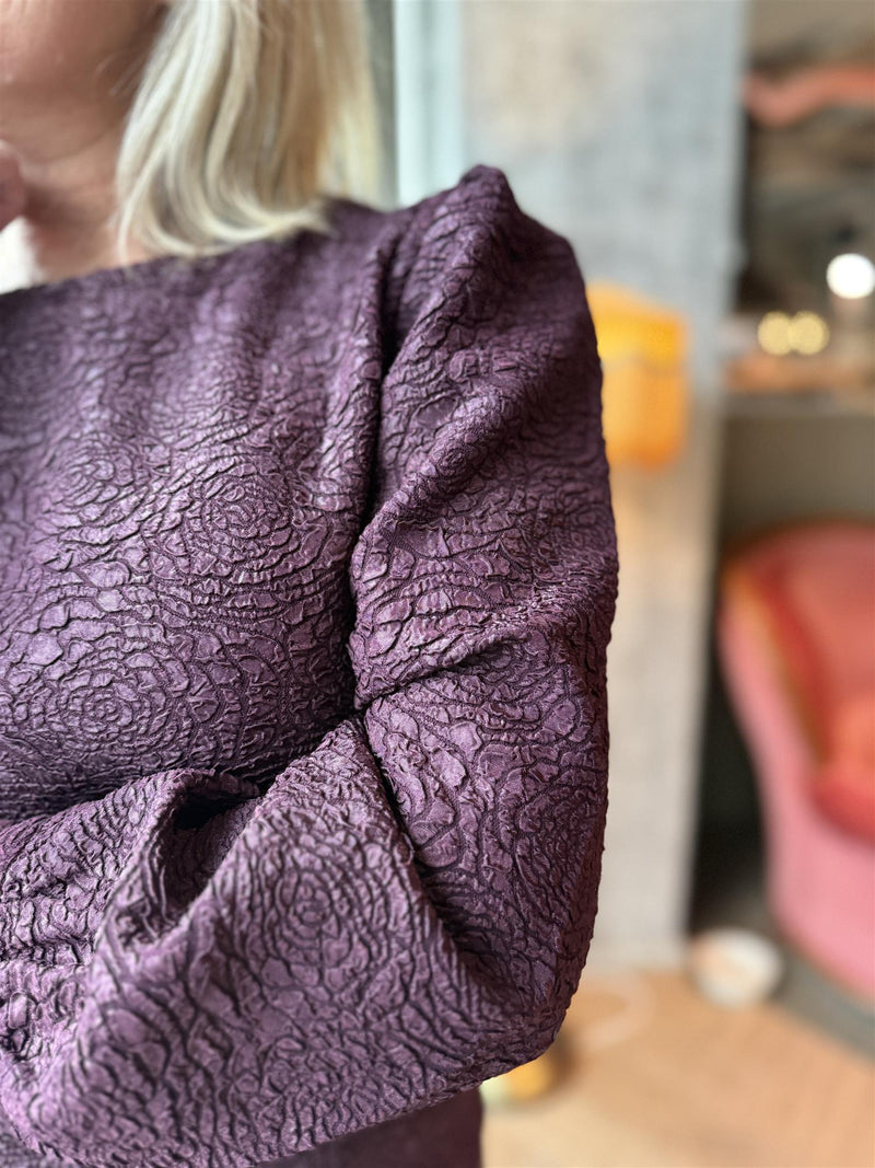 Aliama o-neck top Burgunder