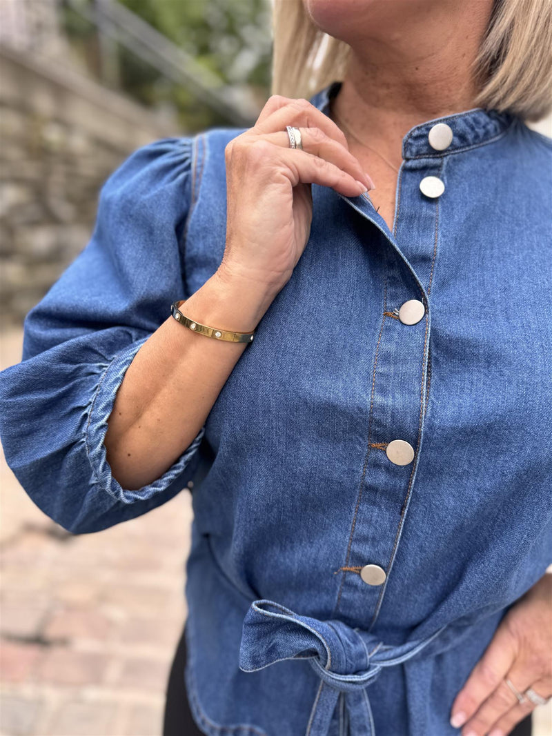 RYLAN 3/4 SHIRT Medium Jeansblå