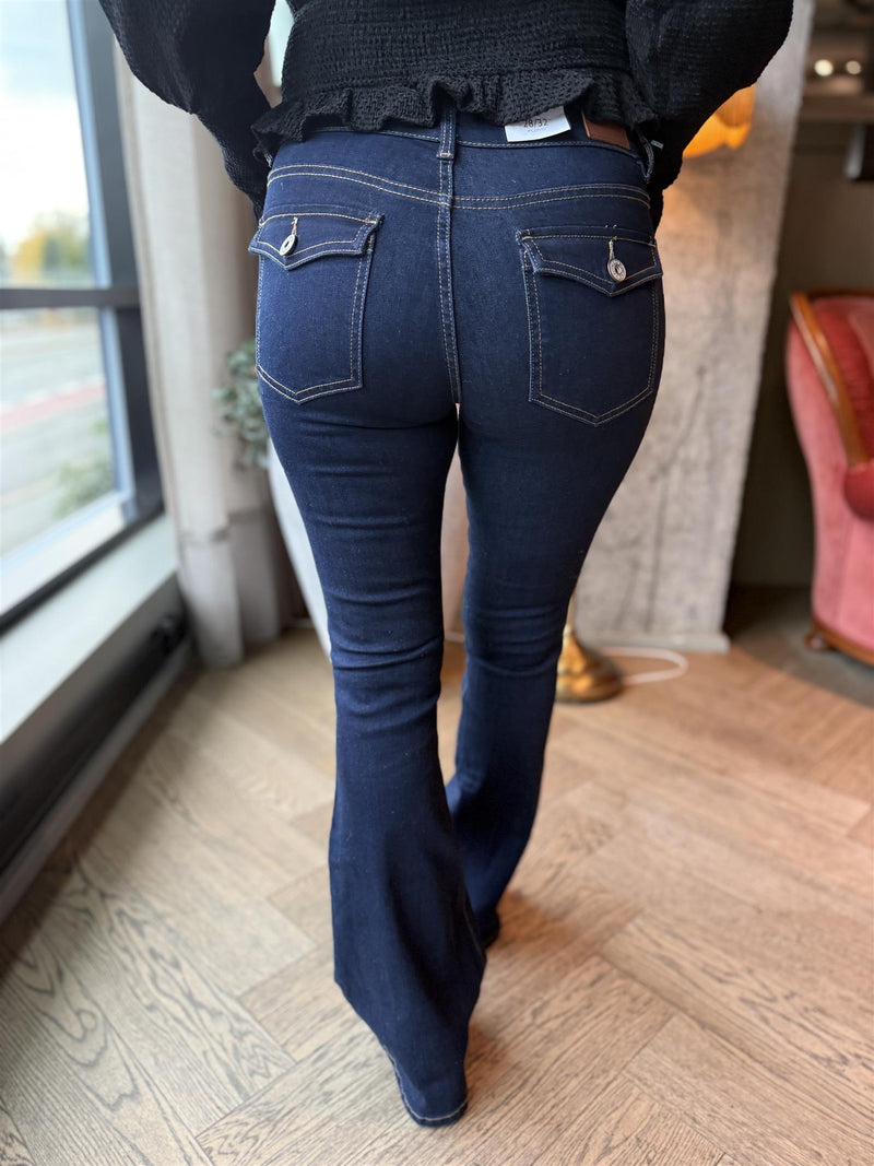 Isabell back pocket Mørk Jeansblå