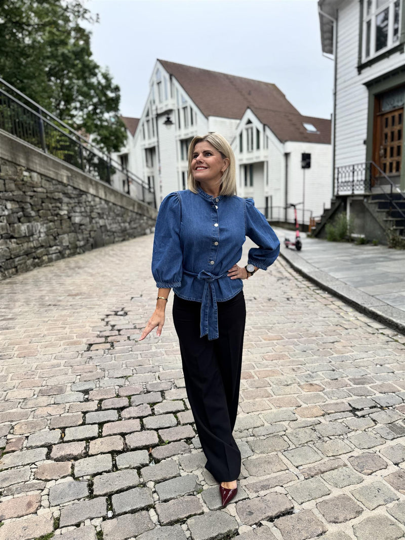 RYLAN 3/4 SHIRT Medium Jeansblå