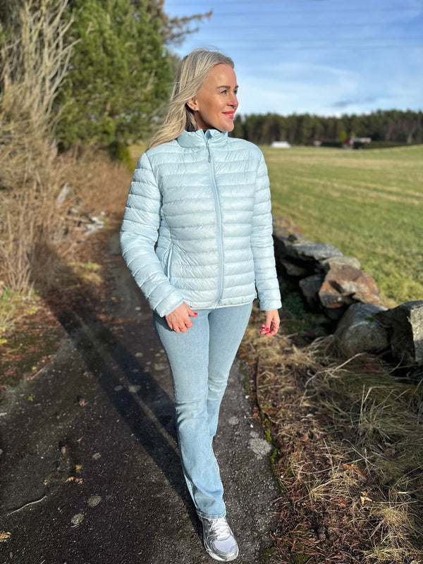 Lady down jacket Lyseblå