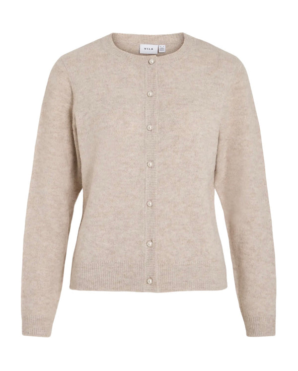 Salsa O-Neck Knit Cardigan Beige Melert